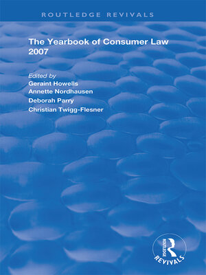 cover image of The Yearbook of Consumer Law 2007